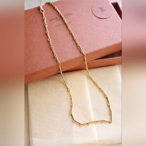 Vintage GP Paperclip Chain Necklace Minimalist Link Chain Layering Trendy